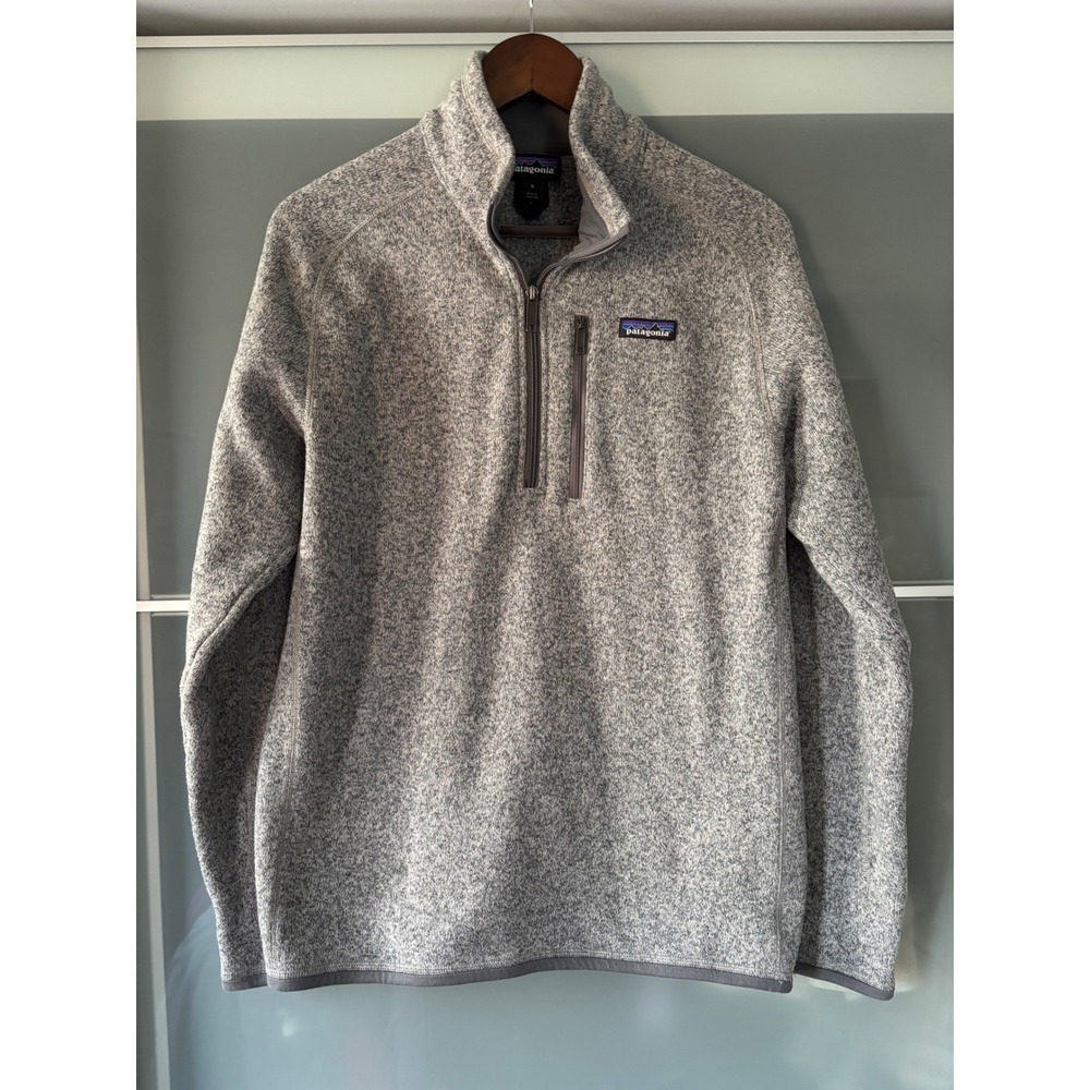 Patagonia Better Sweater 1/4 Zip Fleece Pullover Grey Men Medium Quarter Gray